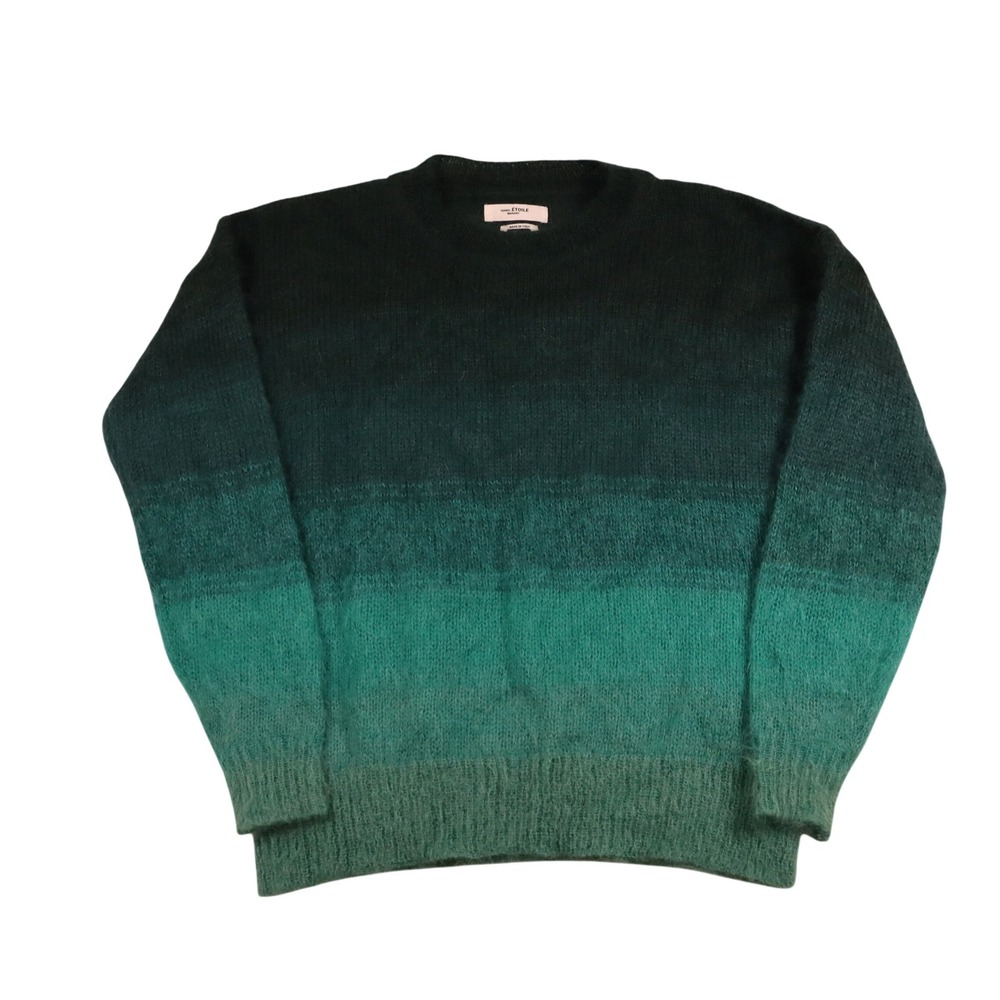 Isabel Marant Etoile Drussell Pullover Size 34 Ombre Mohair Green Quiet Luxury
